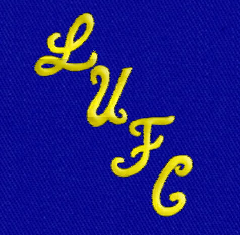 a leeds away shirt with the yellow lufc script